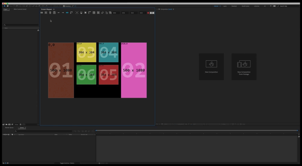 Screen Mapper — exporting to After Effects