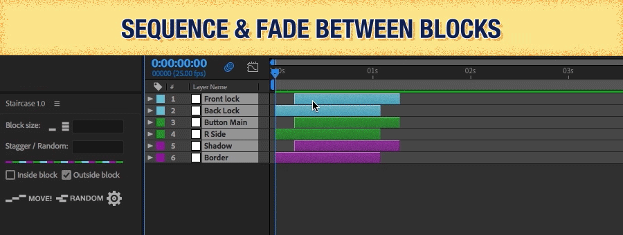 Staircase — sequencing with fades