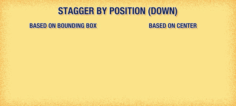 Staircase — staggering by bounding box